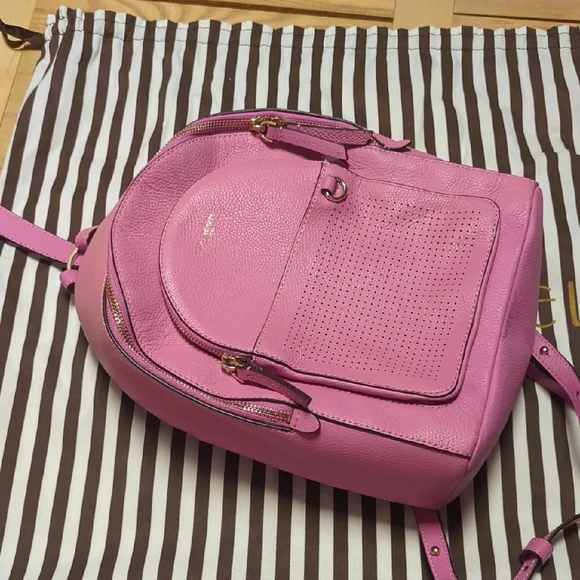 Henri Bendel Vibrant Pink Leather Backpack - Picture 4 of 12